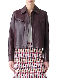 Pin Dot Leather Jacket