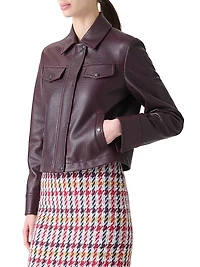 Pin Dot Leather Jacket