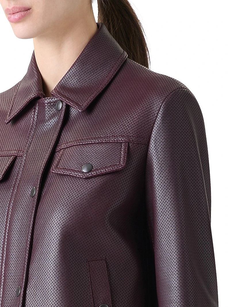 Pin Dot Leather Jacket