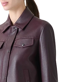 Pin Dot Leather Jacket