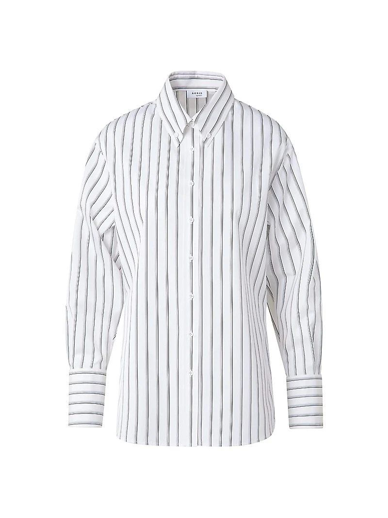 Stripe Poplin Cotton Shirt