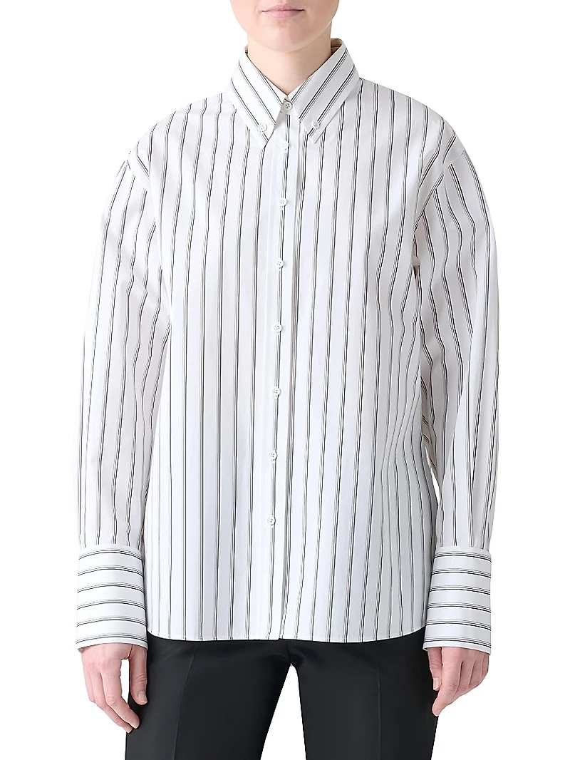 Stripe Poplin Cotton Shirt