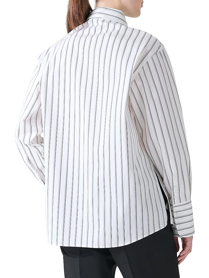 Stripe Poplin Cotton Shirt