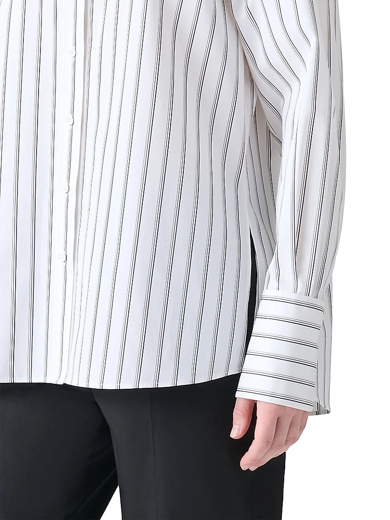 Stripe Poplin Cotton Shirt
