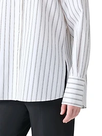 Stripe Poplin Cotton Shirt