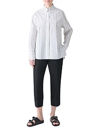 Stripe Poplin Cotton Shirt