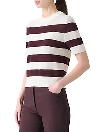 Striped Virgin Wool Knit Sweater
