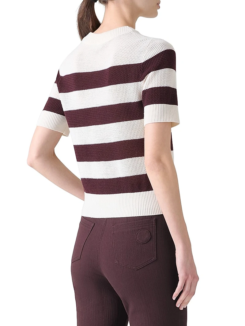 Striped Virgin Wool Knit Sweater