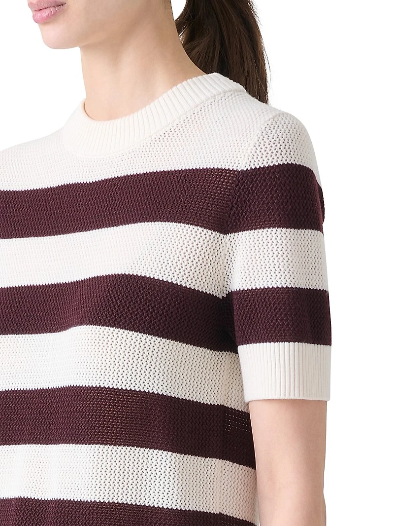 Striped Virgin Wool Knit Sweater