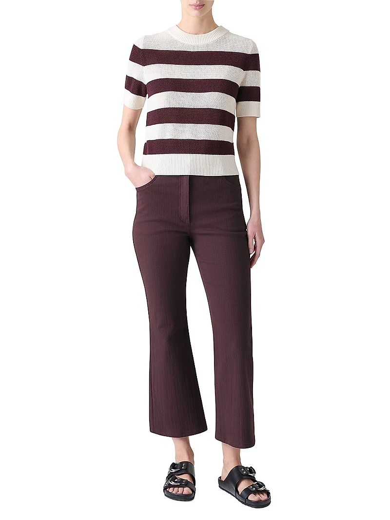 Striped Virgin Wool Knit Sweater
