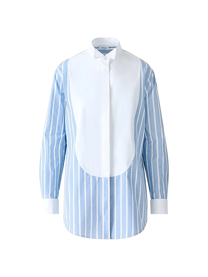 Striped Button-Front Tunic