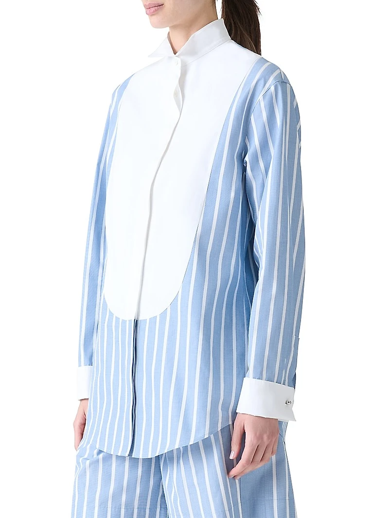 Striped Button-Front Tunic