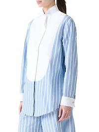 Striped Button-Front Tunic