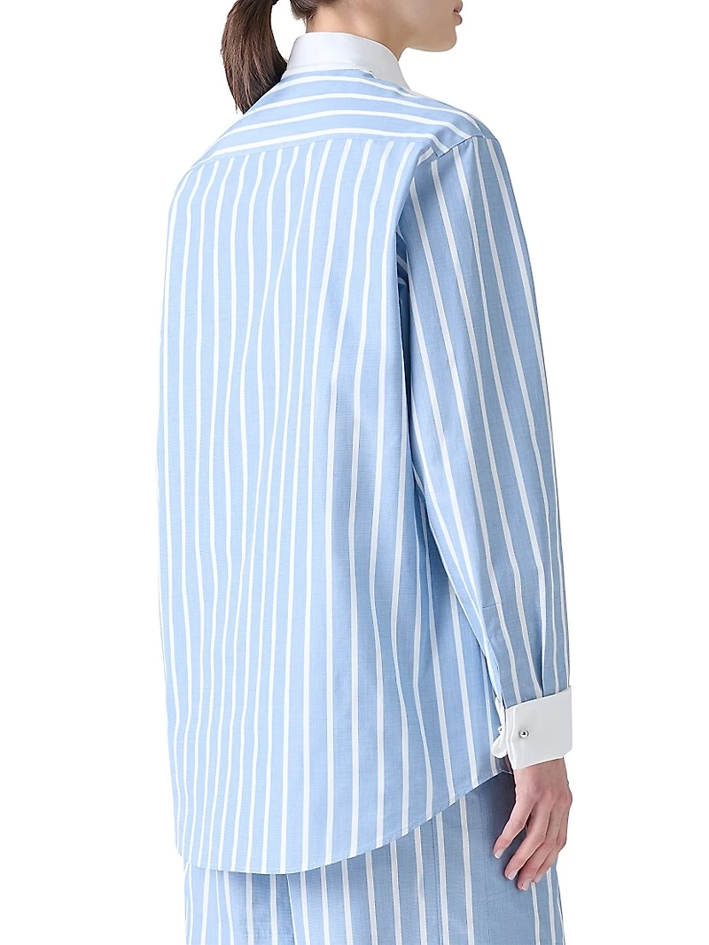 Striped Button-Front Tunic