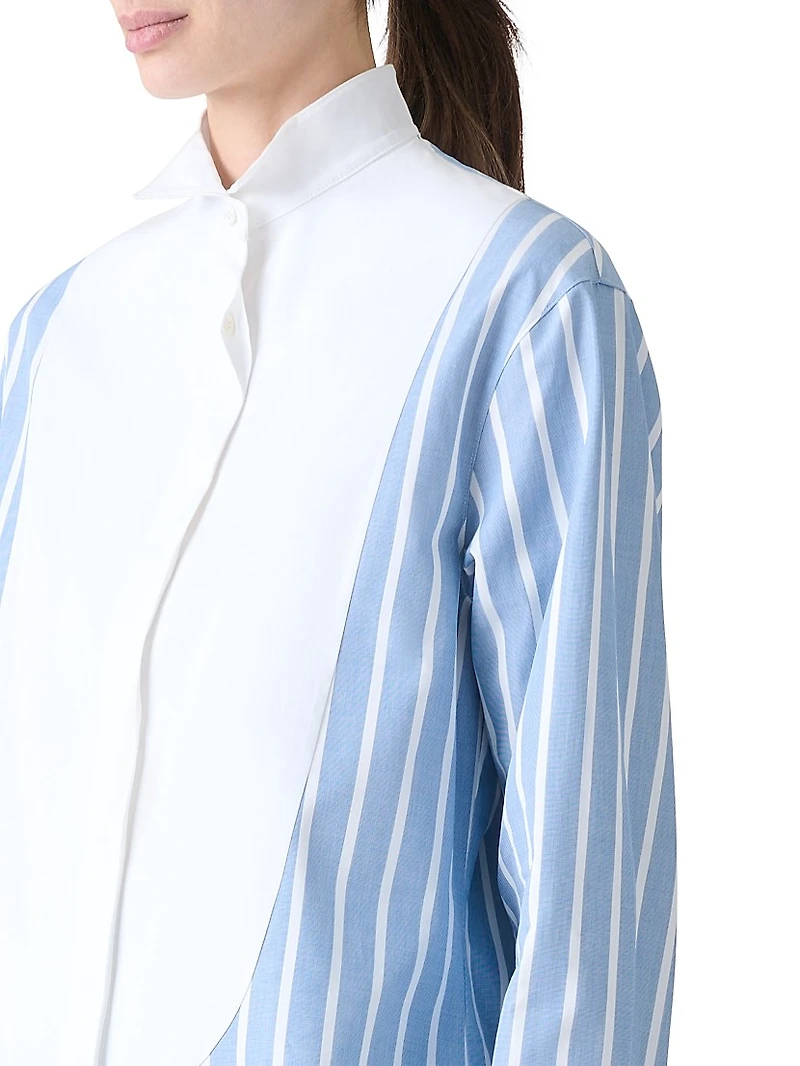 Striped Button-Front Tunic