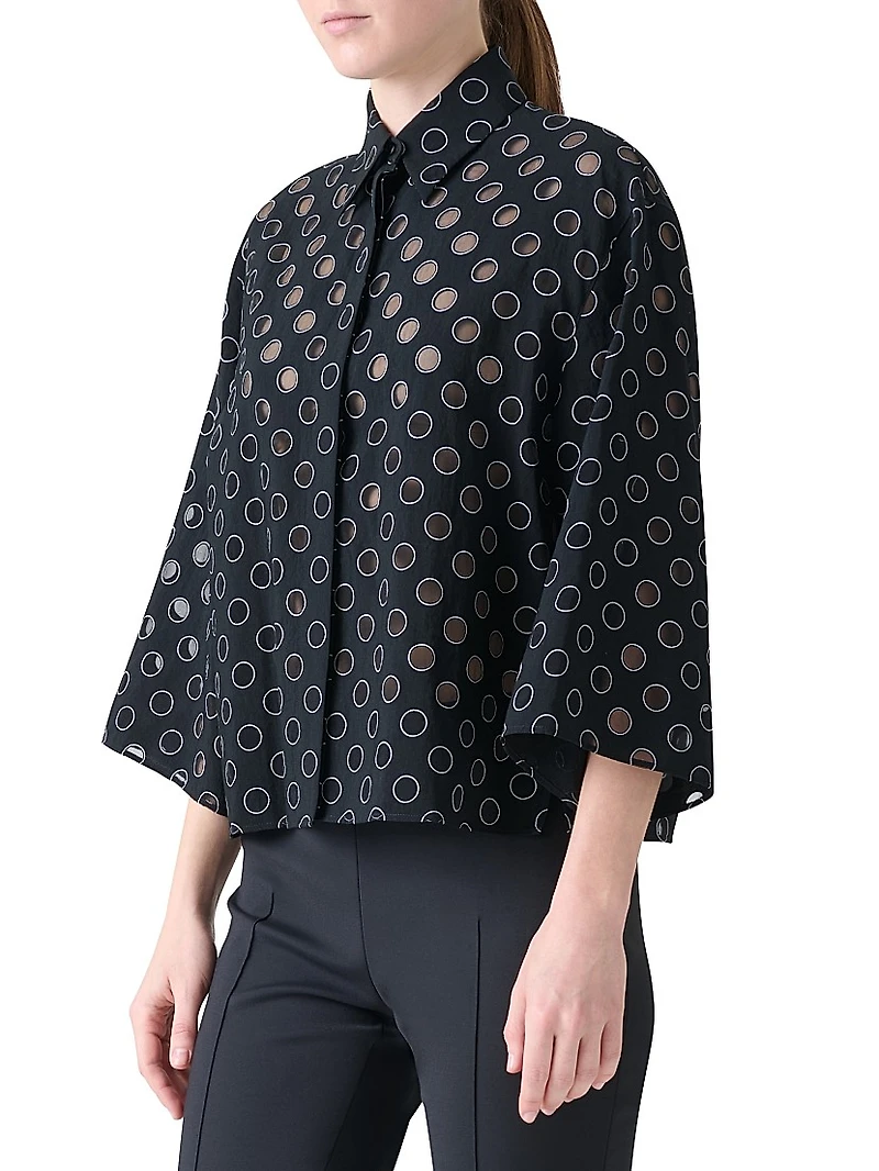 Polka Dot Organzino Blouse