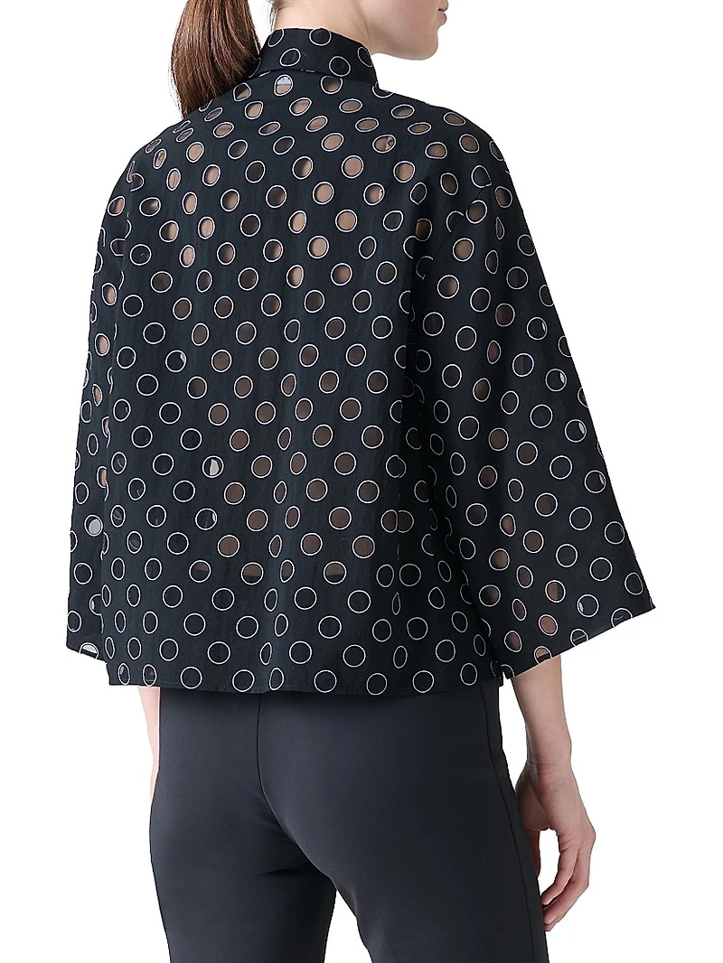 Polka Dot Organzino Blouse