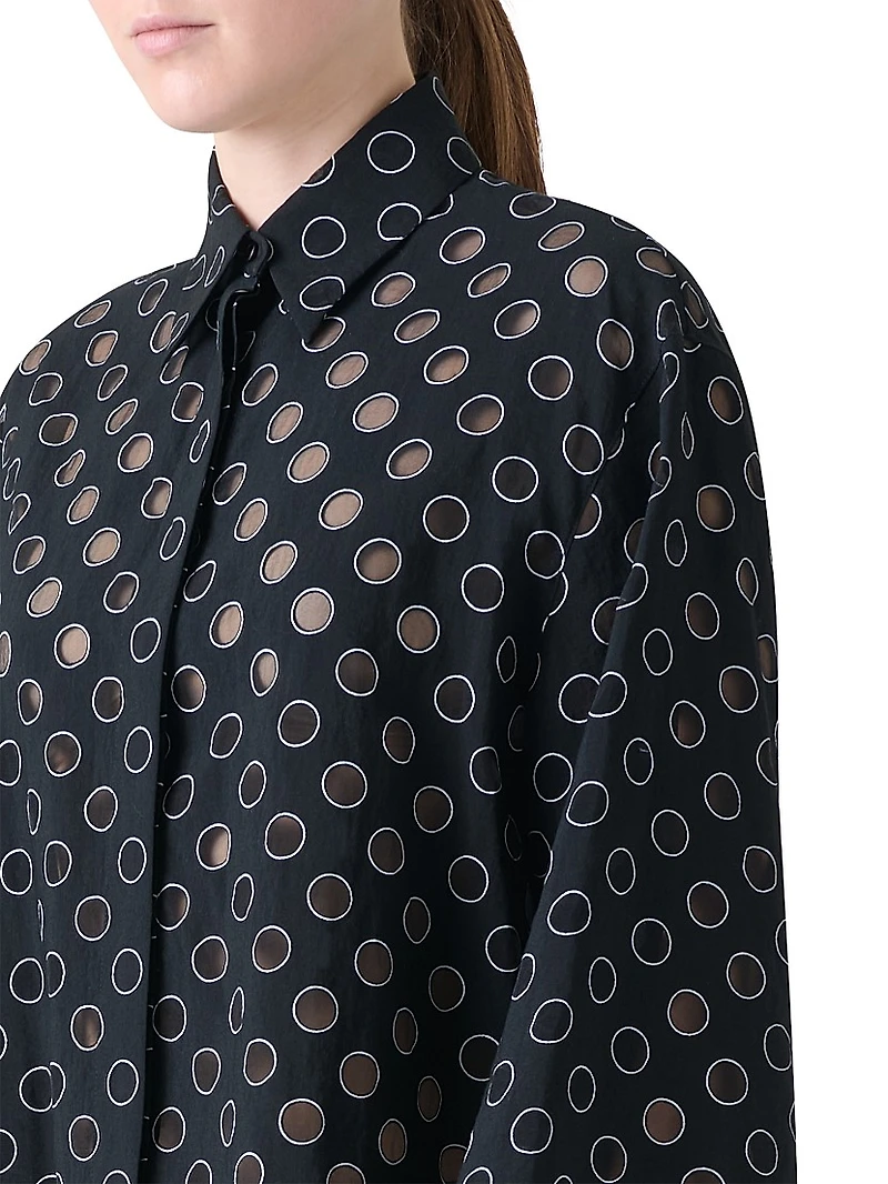 Polka Dot Organzino Blouse