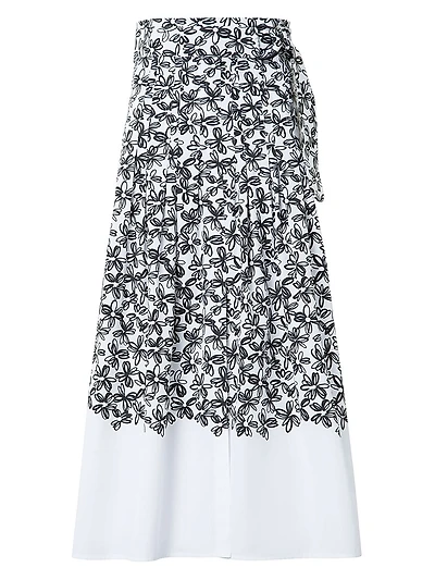 Daisy Print Midi-Skirt