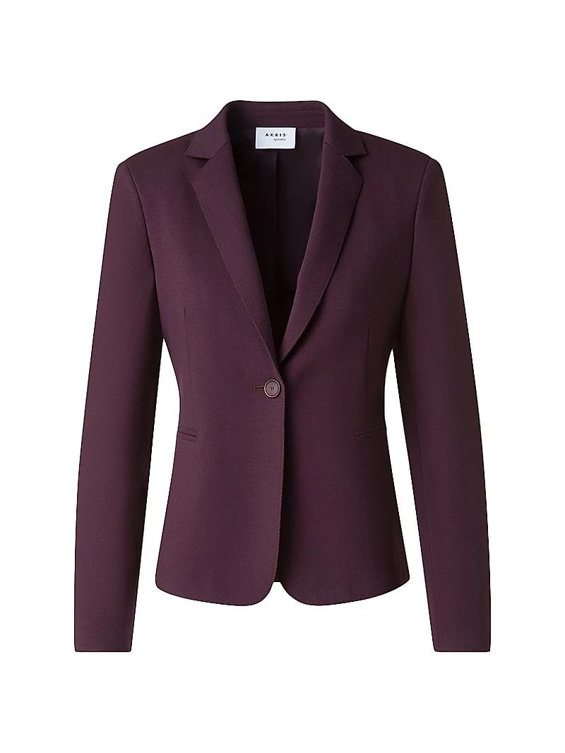 Single-Breasted Jersey Blazer