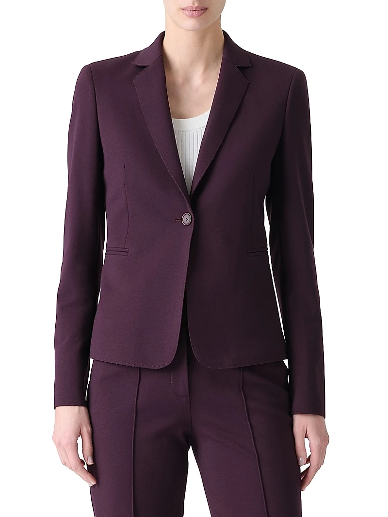 Single-Breasted Jersey Blazer