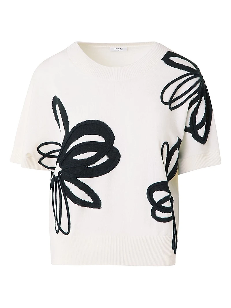 Daisy Blow Up Intarsia Virgin Wool Sweater