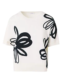 Daisy Blow Up Intarsia Virgin Wool Sweater