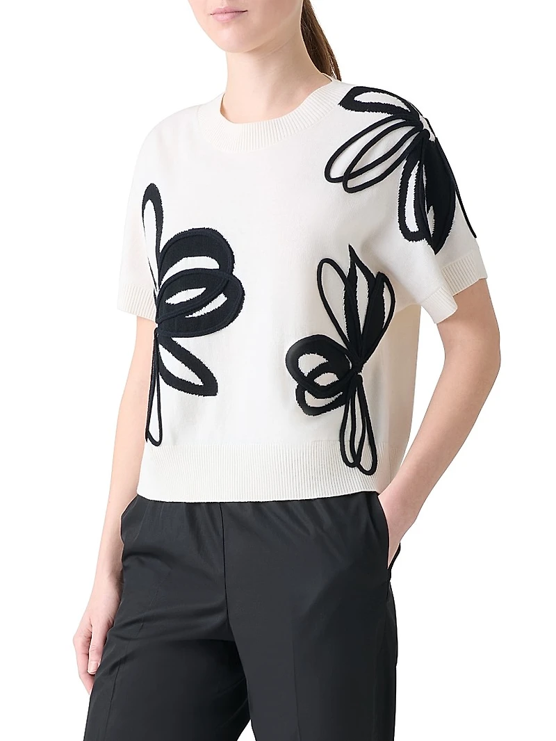 Daisy Blow Up Intarsia Virgin Wool Sweater