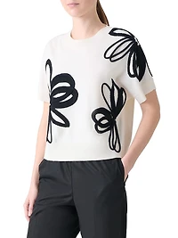 Daisy Blow Up Intarsia Virgin Wool Sweater