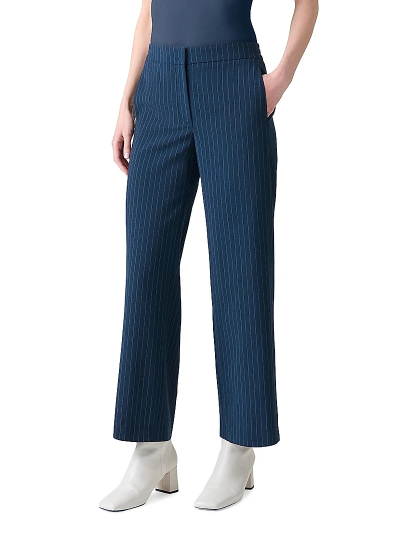 Marlon Pinstripe Virgin Wool-Blend Pants