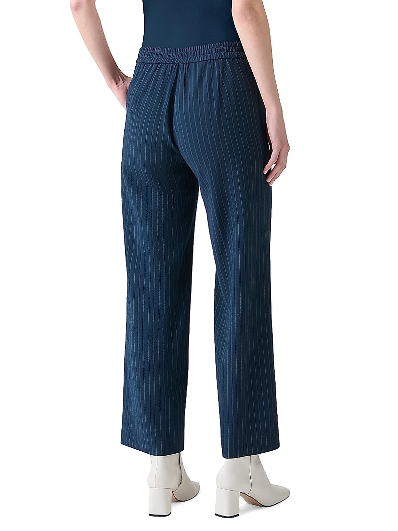 Marlon Pinstripe Virgin Wool-Blend Pants