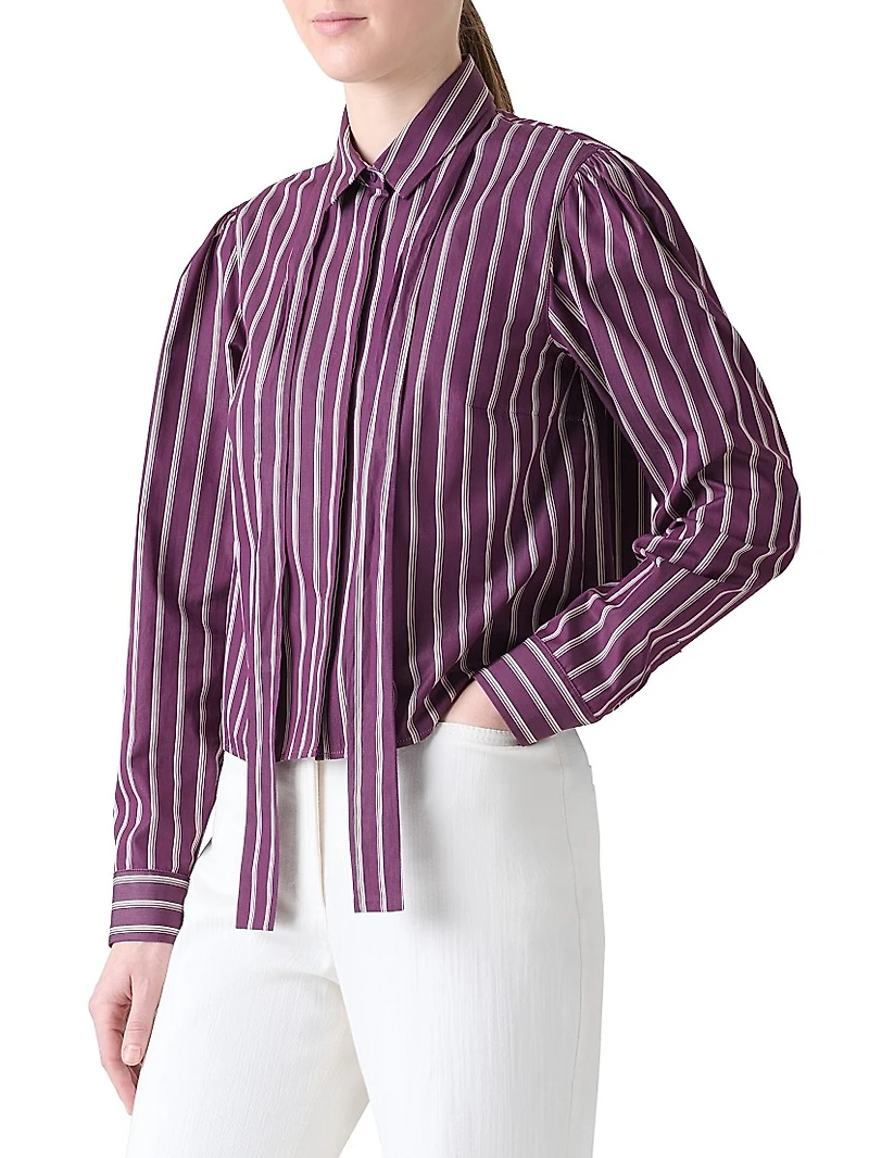 Striped Cotton Poplin Shirt