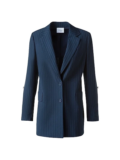 Striped Virgin Wool Blazer