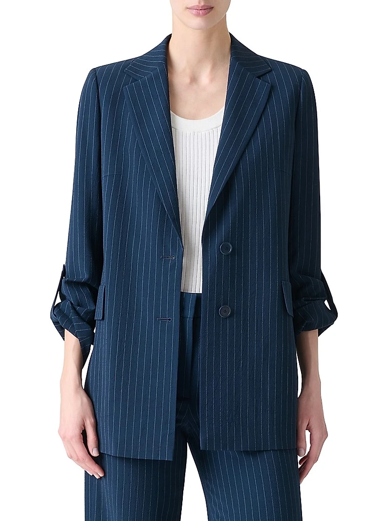 Striped Virgin Wool Blazer
