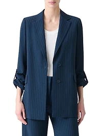 Striped Virgin Wool Blazer
