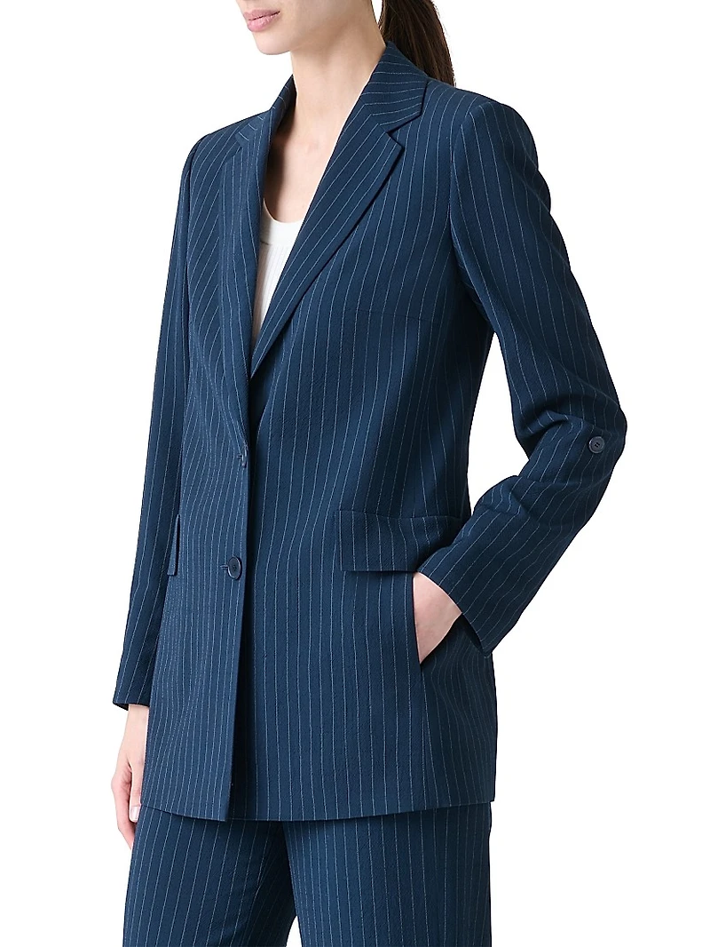 Striped Virgin Wool Blazer