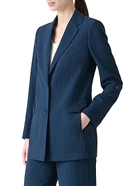 Striped Virgin Wool Blazer