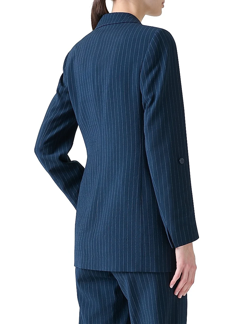Striped Virgin Wool Blazer