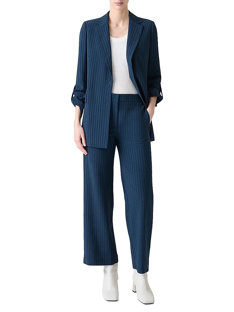 Striped Virgin Wool Blazer
