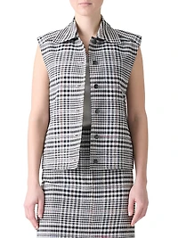 Plaid Kent Collar Vest