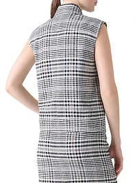 Plaid Kent Collar Vest