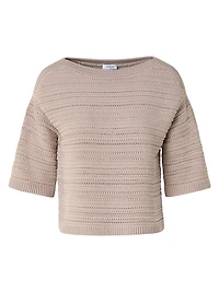 Textured Knit Short-Sleeve Top