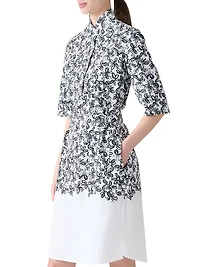 Floral Cotton Poplin Shirtdress