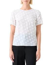 3D Polka Dot Georgette T-Shirt