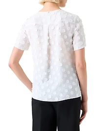 3D Polka Dot Georgette T-Shirt