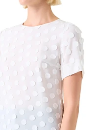 3D Polka Dot Georgette T-Shirt