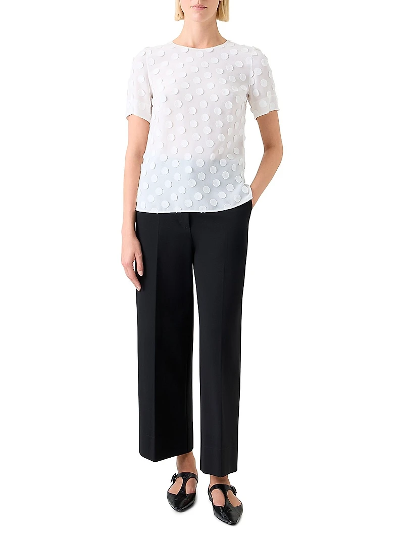 3D Polka Dot Georgette T-Shirt