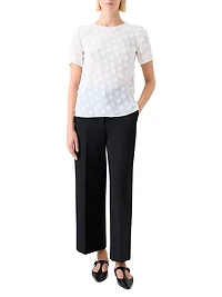 3D Polka Dot Georgette T-Shirt