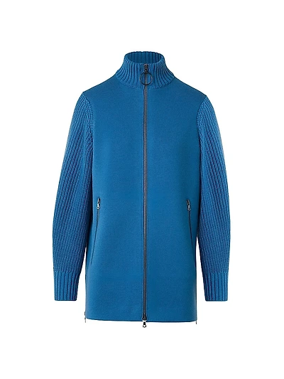 Cotton Knit Zip-Up Jacket