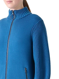Cotton Knit Zip-Up Jacket